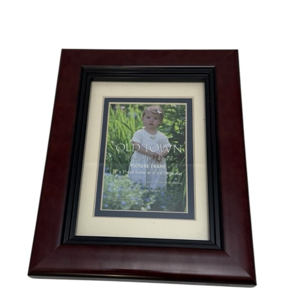 Old Town 2pk 5x7 m Frames Classic Dark Mahogany Brown Picture Frame